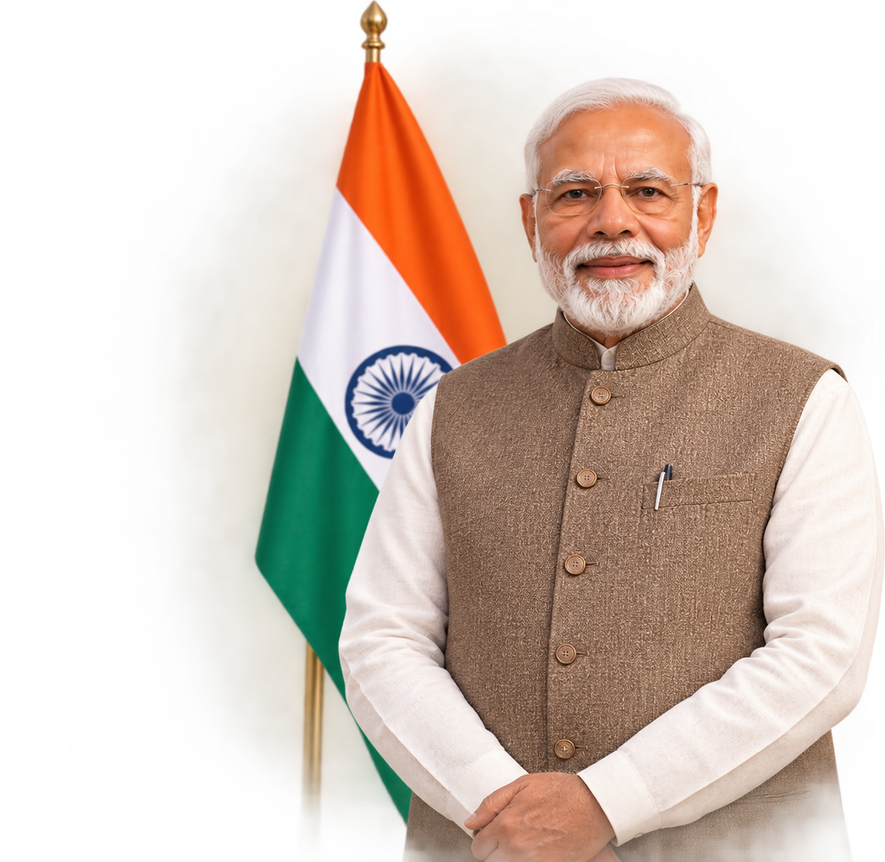 P. N. Ganesh presenting the silver request letter to the Hon'ble Prime Minister of India
